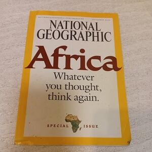 National Geographic Blue Cover with Yellow Spine